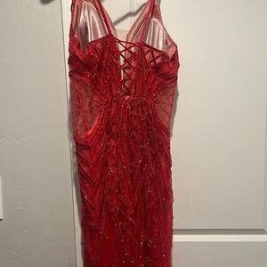 Stunning Red Beaded Gown
